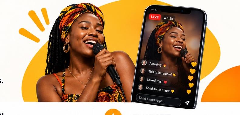 African creator going live with KlapIt